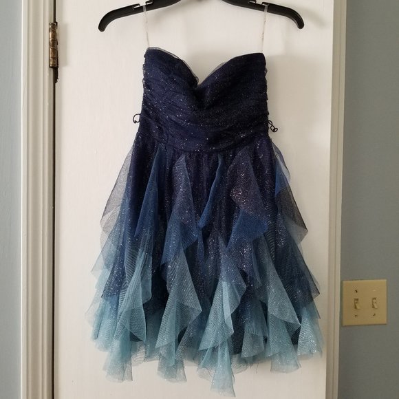Blue Sparkly Formal Dress - Picture 1 of 3